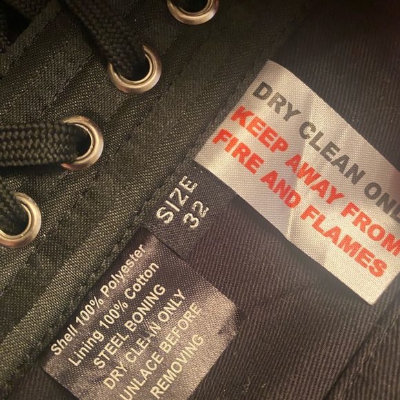 Black Corset with Silver Accents - Picture 4 of 8